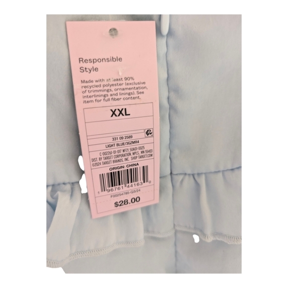 NWT Wild Fable Light Blue Rosette Coquette Mini Dress XXL - Picture 2 of 8